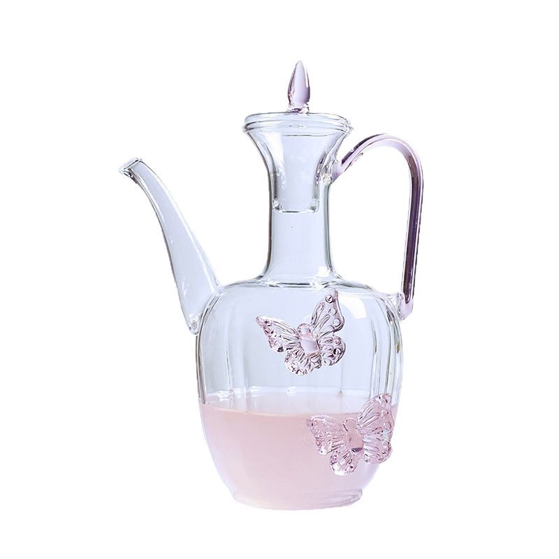 Tae féileacán goblet gloine fíona dhearg ghloine borosilicate gloine