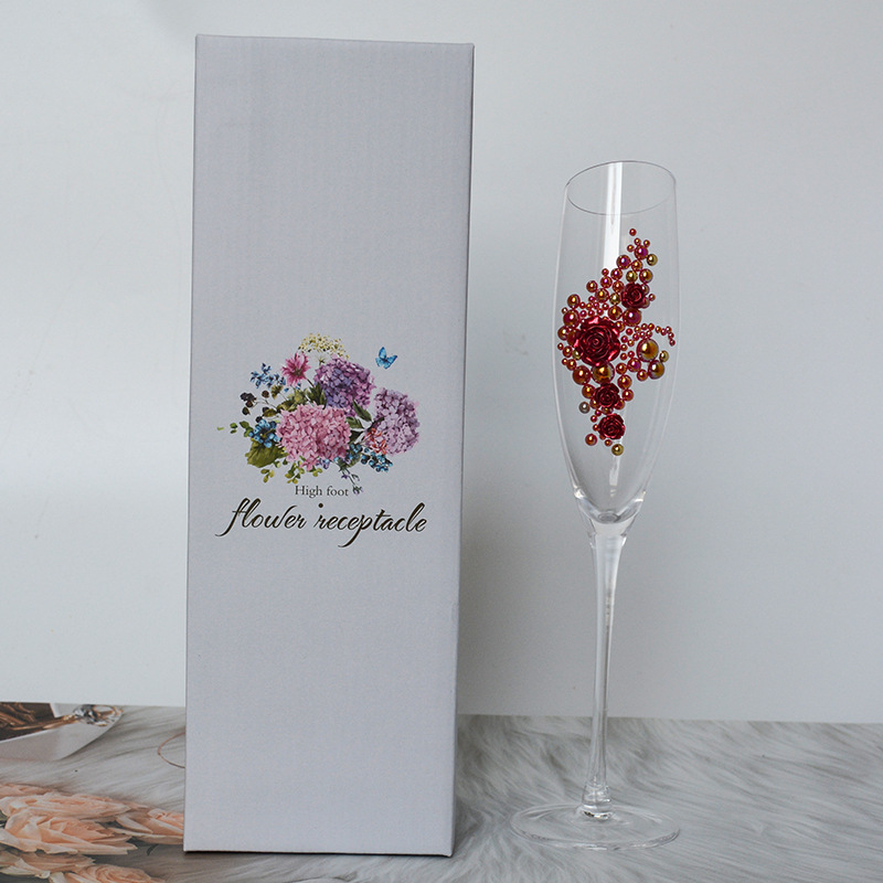 Fliúit Champagne Rose Glass